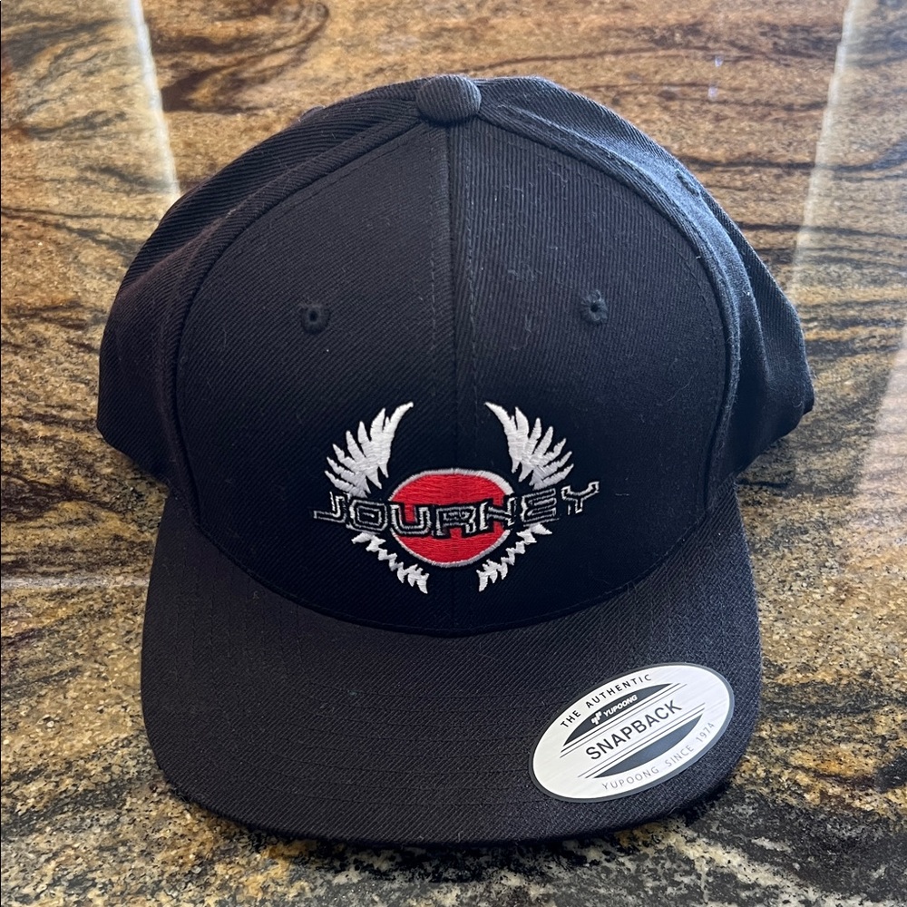Journey Black Snapback Hat